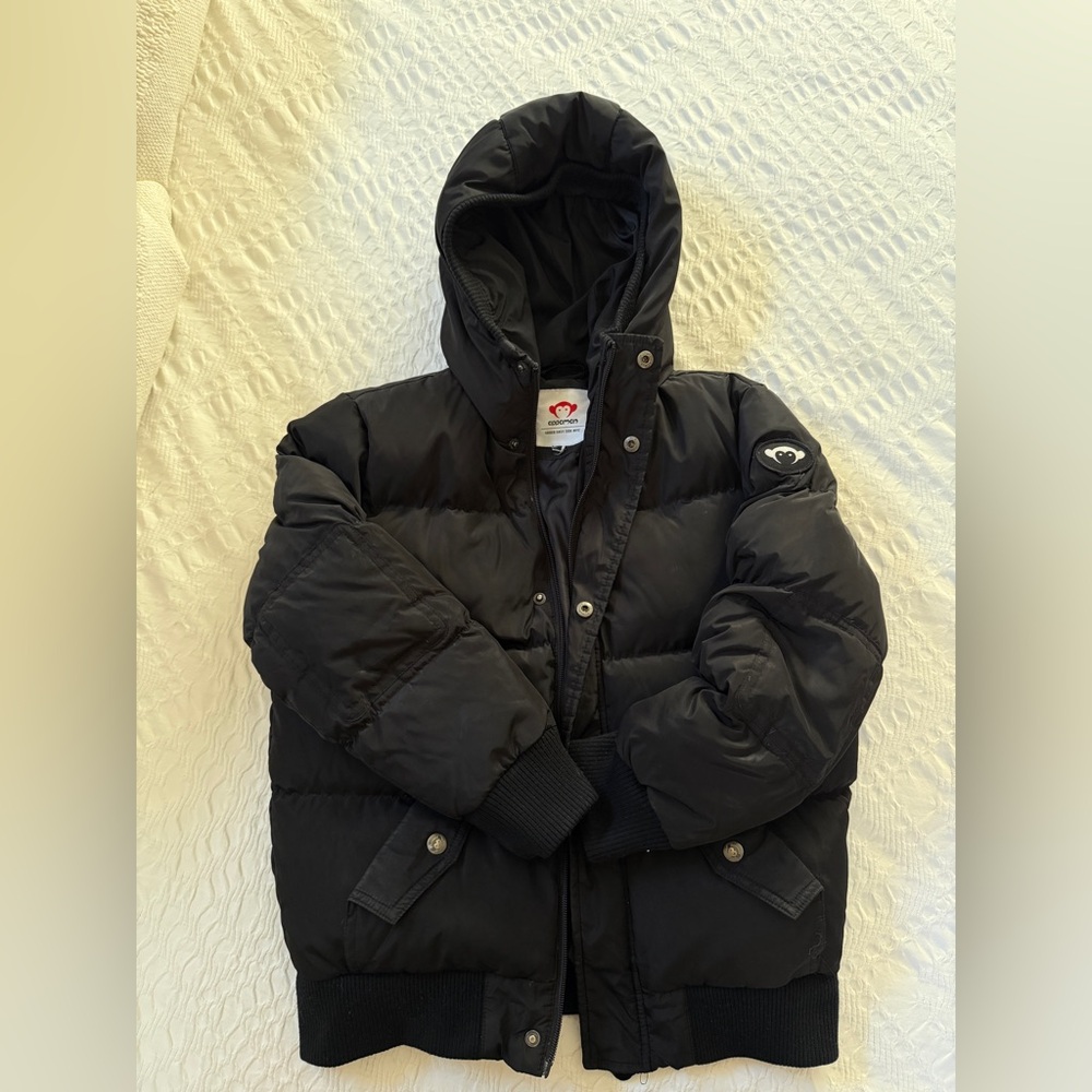 Appaman Kids' Black Hooded Puffer Coat